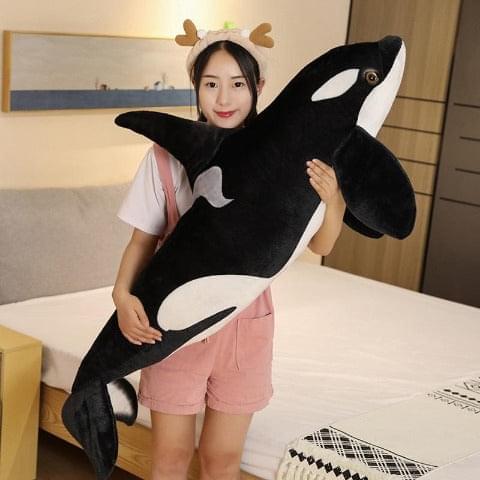 Devache Stuffed Animal Sapphire The Huge Acrobat Whale Plush Pillow - 30 Inch
