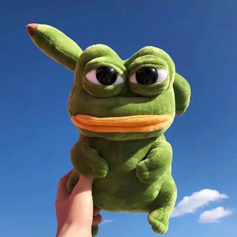 Devache Plushie Grumpy Frog Cute Plushie Stuffed Animal