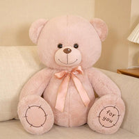 Thumbnail for Soft stuffed bear with warm smile, seated and huggable | Pink color