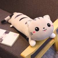 Thumbnail for Devache Plushie Giovanni Worlds Adventurous Giant Grey Long Cat Plush Pillow